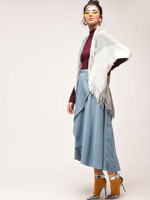 fringed striped shrug - 15900892 - Standard Image - 3