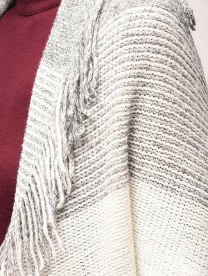 fringed striped shrug - 15900892 - Standard Image - 6