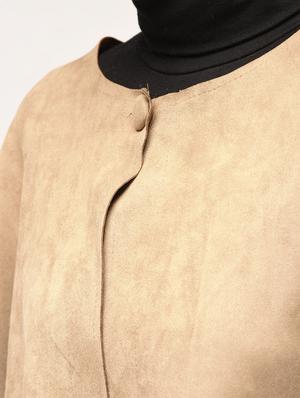 pom pom detail single button tie poncho - 15900893 - Standard Image - 6