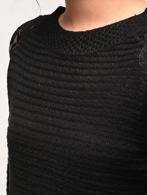 sheer panel sleeved pullover - 15900903 - Standard Image - 6