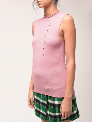 pearl embellished raw hem pullover - 15900910 - Standard Image - 5