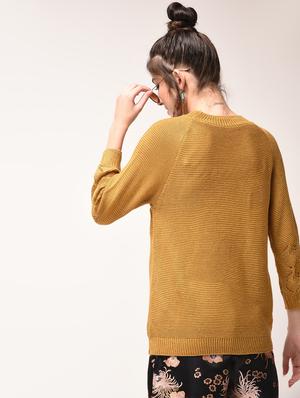 lace detail ribbed pullover - 15900930 - Standard Image - 3