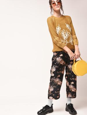 lace detail ribbed pullover - 15900930 - Standard Image - 4