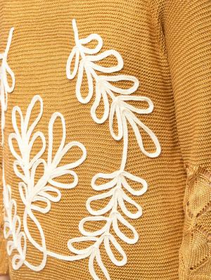 lace detail ribbed pullover - 15900930 - Standard Image - 6