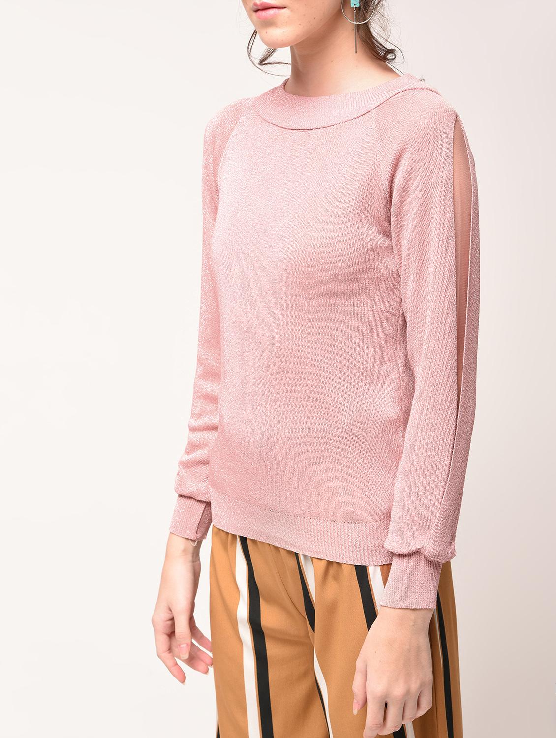 slit raglan sleeved pullover - 15900944 - Zoom Image - 5