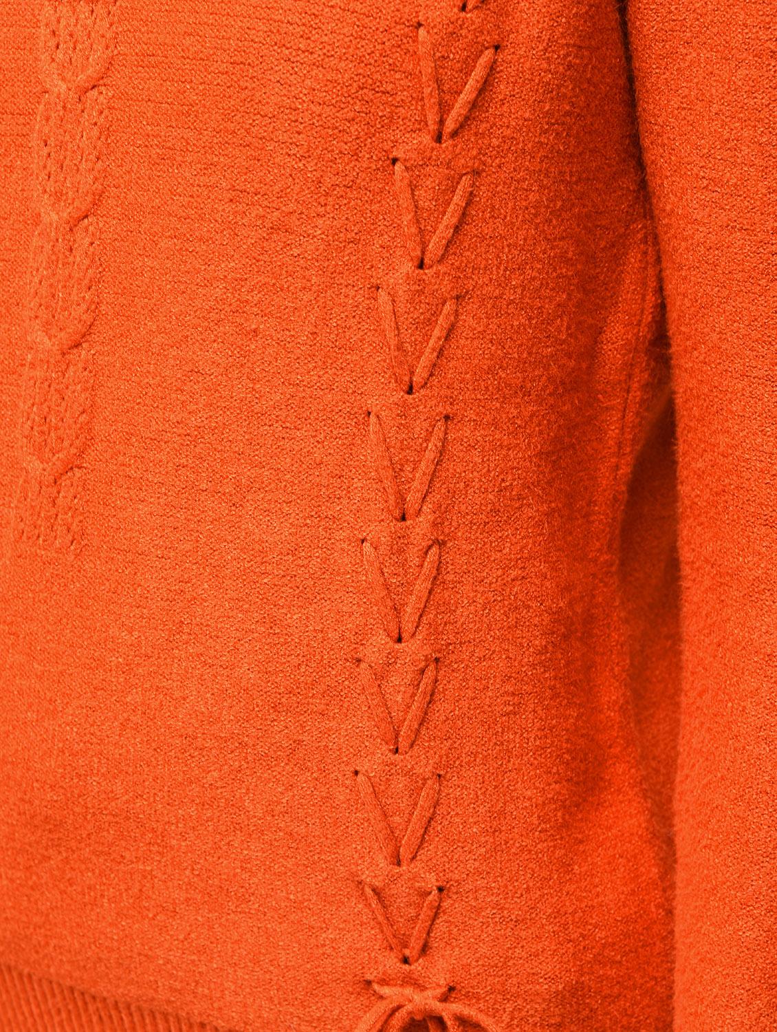 orange lace up detail pullover - 15900945 - Zoom Image - 6