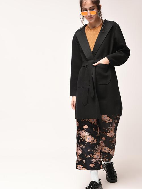 tie belted blanket coat - 15900951 - Very Small Image - 1