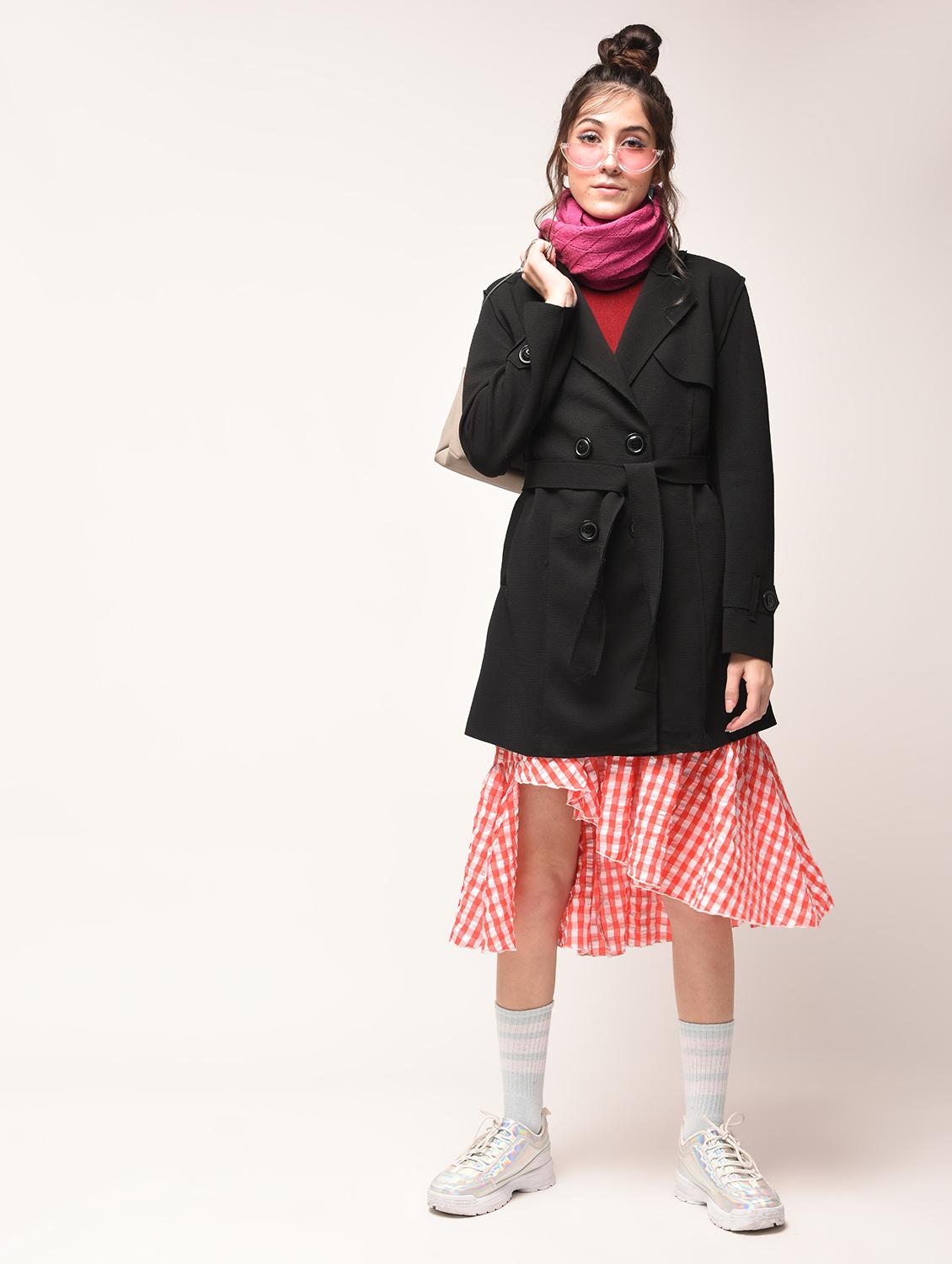 tie belted trench coat - 15900953 - Zoom Image - 1