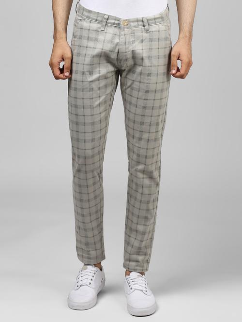 grey cotton chinos - 15901346 - Standard Image - 1