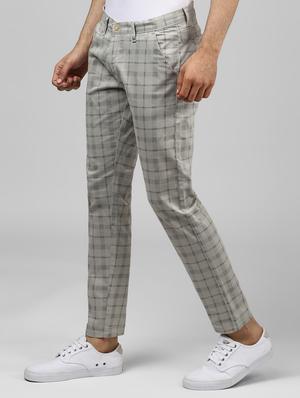 grey cotton chinos - 15901346 - Standard Image - 2