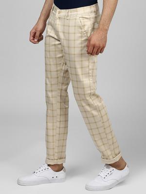 beige cotton chinos - 15901351 - Standard Image - 2
