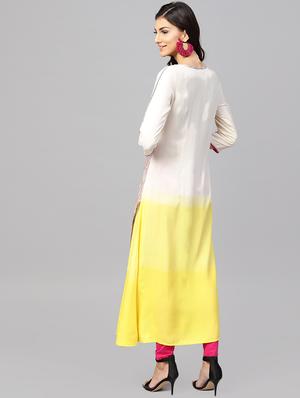 layered printed kurta - 15901532 - Standard Image - 3