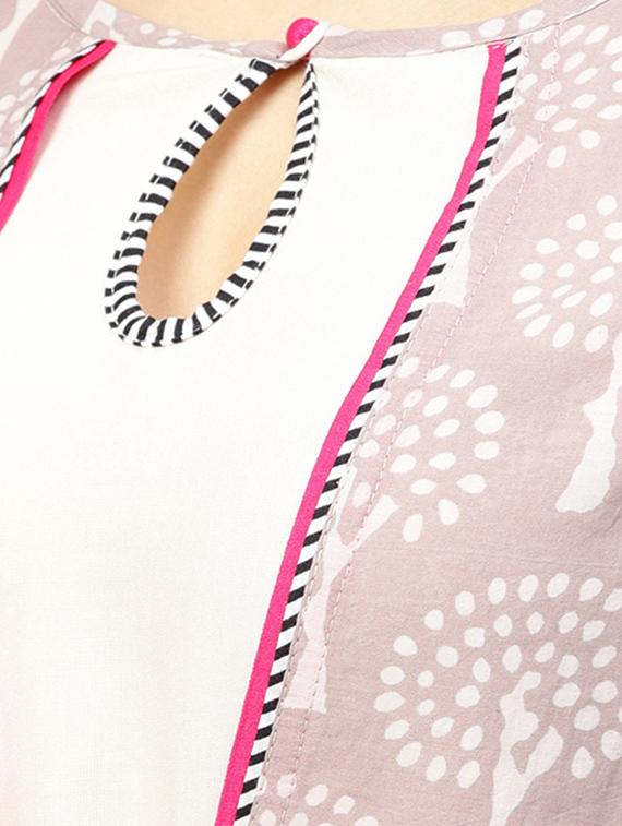 layered printed kurta - 15901532 - Zoom Image - 5