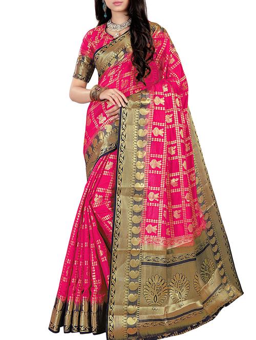 self design patola saree with blouse - 15901662 - Standard Image - 1