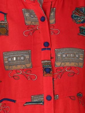 printed high-low kurta - 15901765 - Standard Image - 4