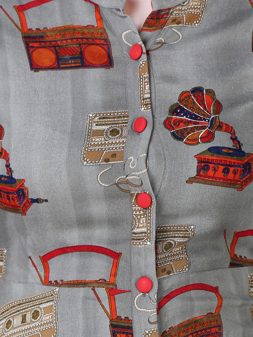 high low printed kurta - 15901766 - Zoom Image - 4