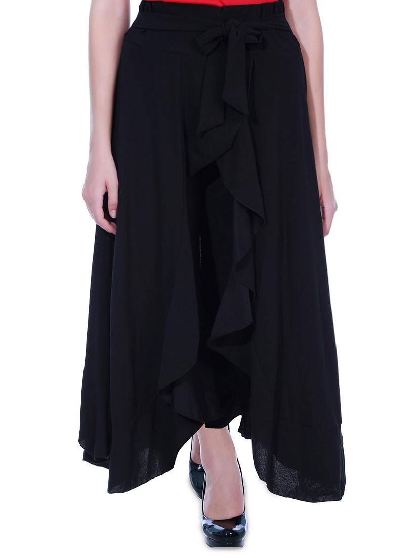 tie up waist ruffled palazzo - 15901927 - Zoom Image - 1
