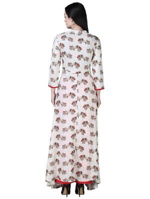 printed high-low kurta - 15902151 - Standard Image - 3