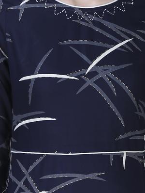 navy kaantha a-line kurta - 15902166 - Standard Image - 4