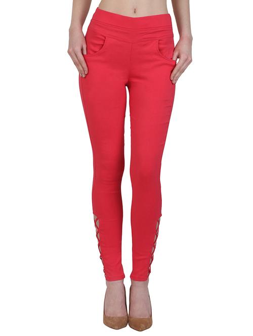 criss-cross mid waist jegging - 15902323 - Standard Image - 1