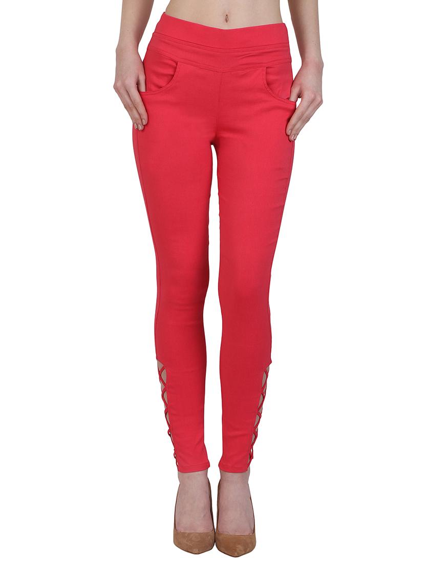 criss-cross mid waist jegging - 15902323 - Zoom Image - 1