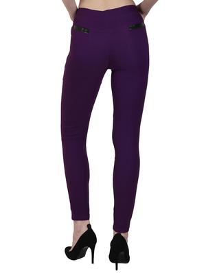 leather patch mid waist jegging - 15902354 - Standard Image - 3