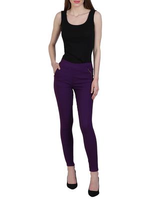 zipper detail high waist jegging - 15902355 - Standard Image - 4