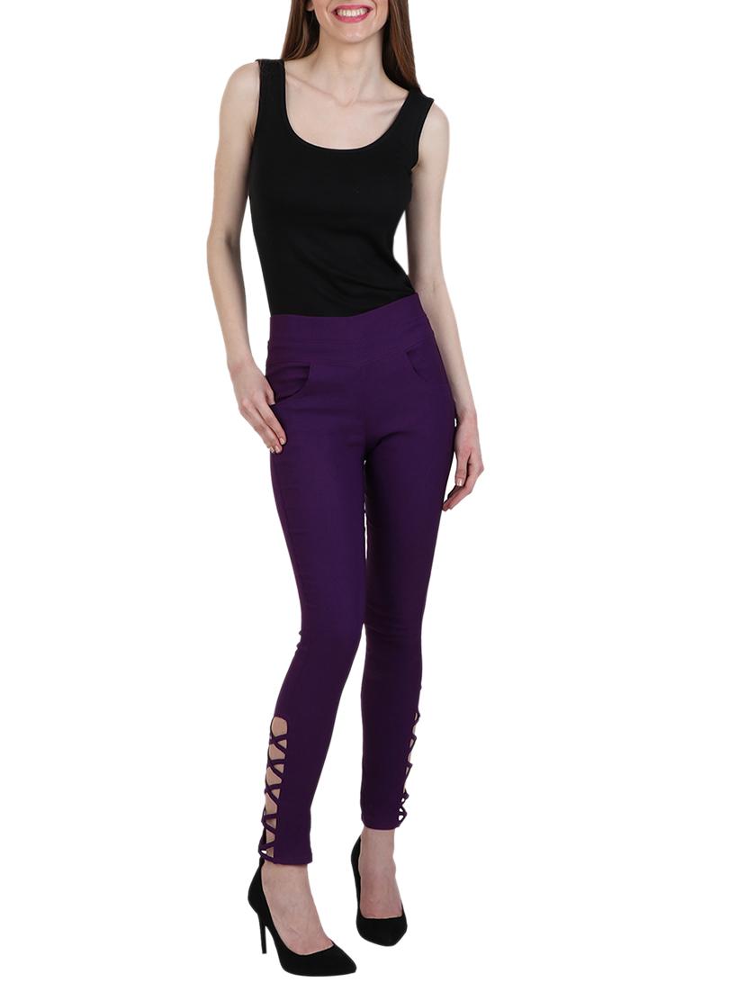 criss-cross detail mid waist jegging - 15902357 - Zoom Image - 4