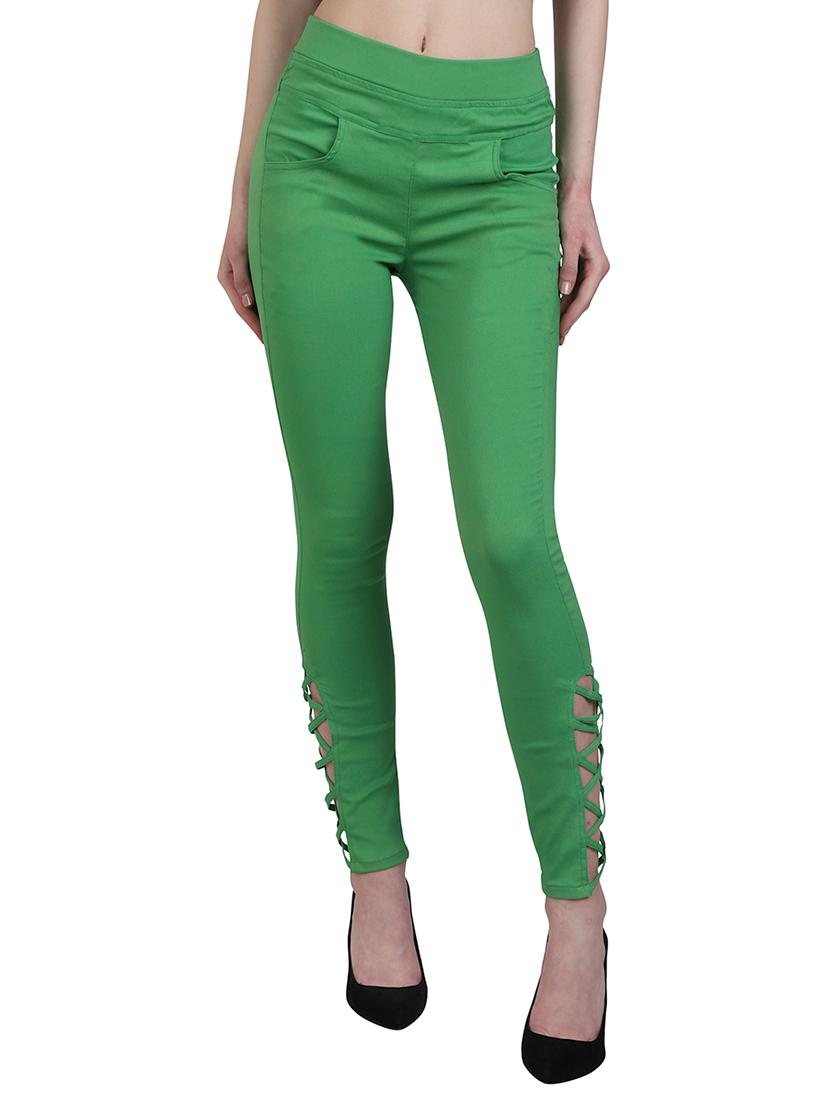 criss-cross detail high waist jegging - 15902361 - Zoom Image - 1