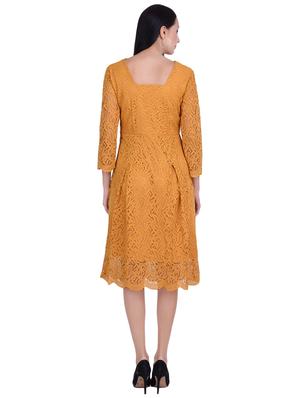 scallop edge laced pleated dress - 15902511 - Standard Image - 3
