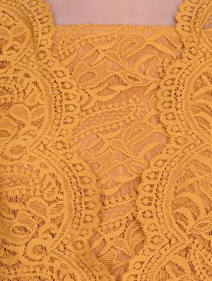 scallop edge laced pleated dress - 15902511 - Standard Image - 4