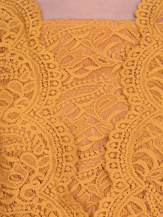 scallop edge laced pleated dress - 15902511 - Zoom Image - 4
