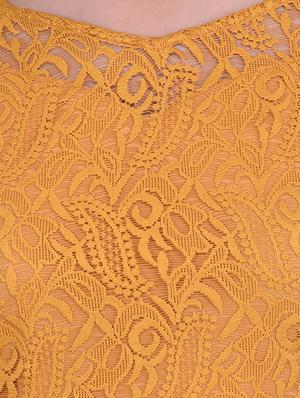 scallop edge laced maxi dress - 15902512 - Standard Image - 4