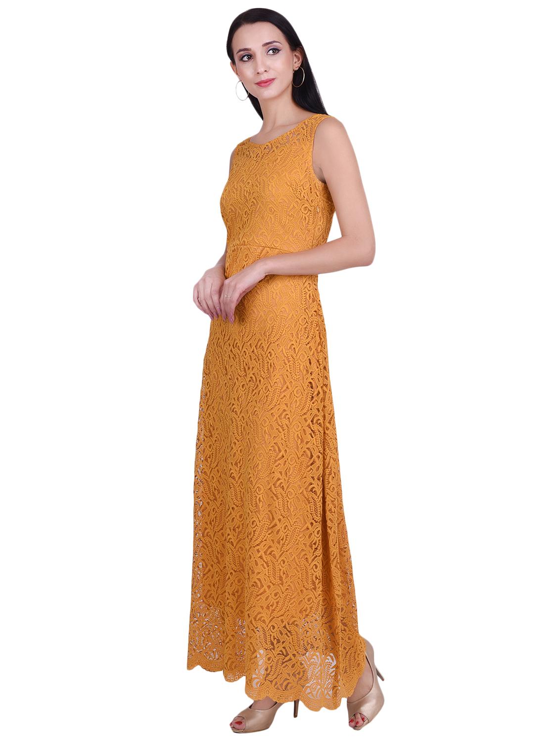 scallop edge laced maxi dress - 15902512 - Zoom Image - 2