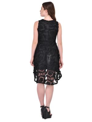 overlay mesh high-low dress - 15902671 - Standard Image - 3