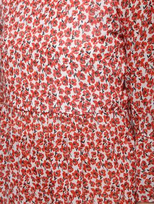 ruffle trim floral a-line dress - 15902841 - Standard Image - 6