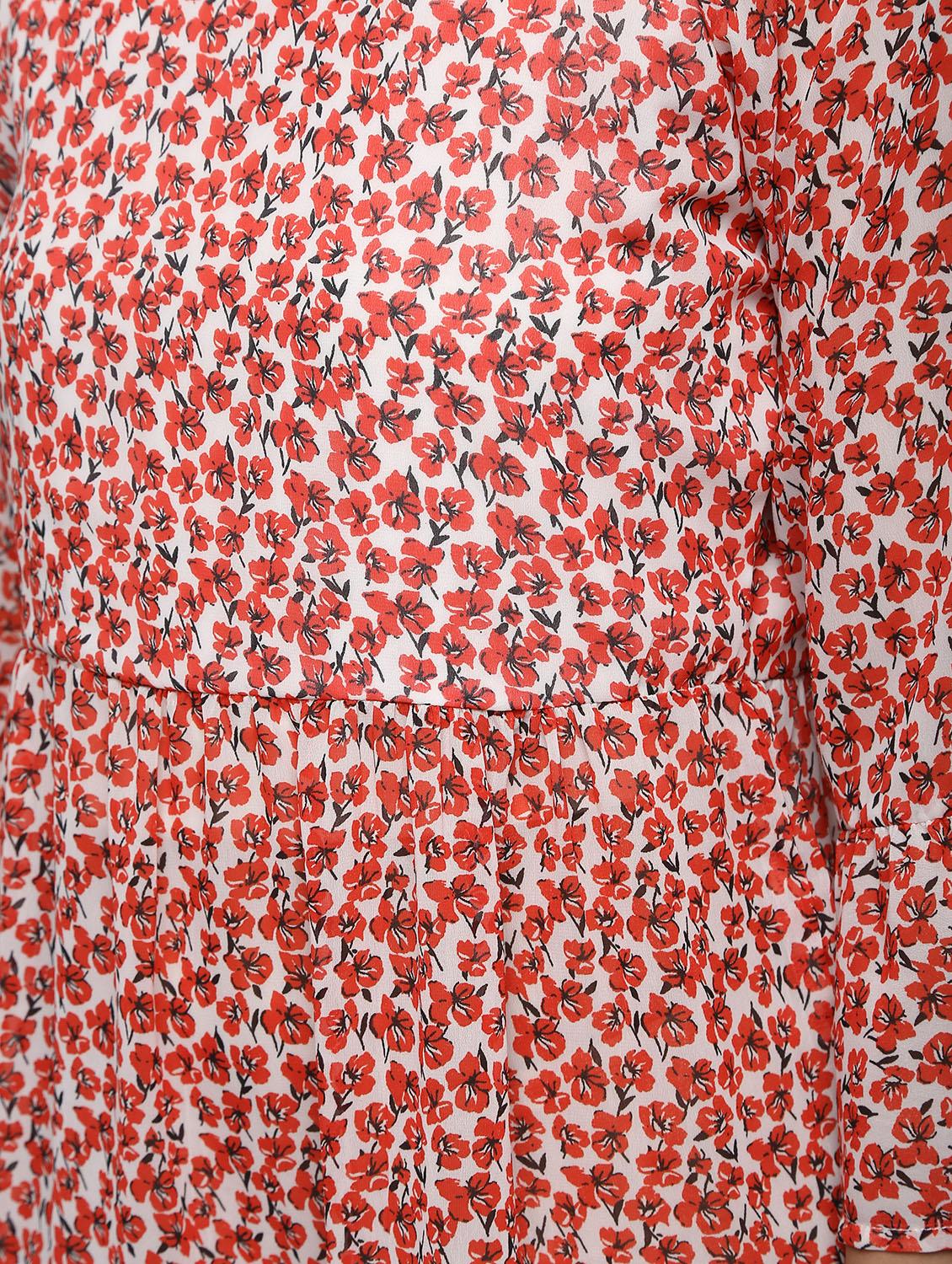 ruffle trim floral a-line dress - 15902841 - Zoom Image - 6