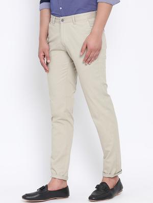 grey cotton chinos - 15902920 - Standard Image - 2