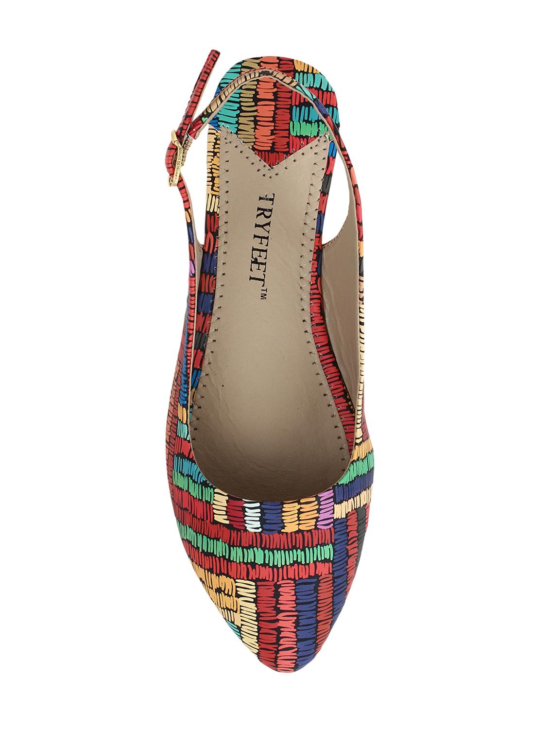multi colored back strap sandals - 15903083 - Zoom Image - 4