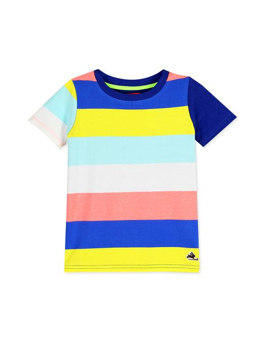 round neck color block t-shirt - 15903101 - Standard Image - 1