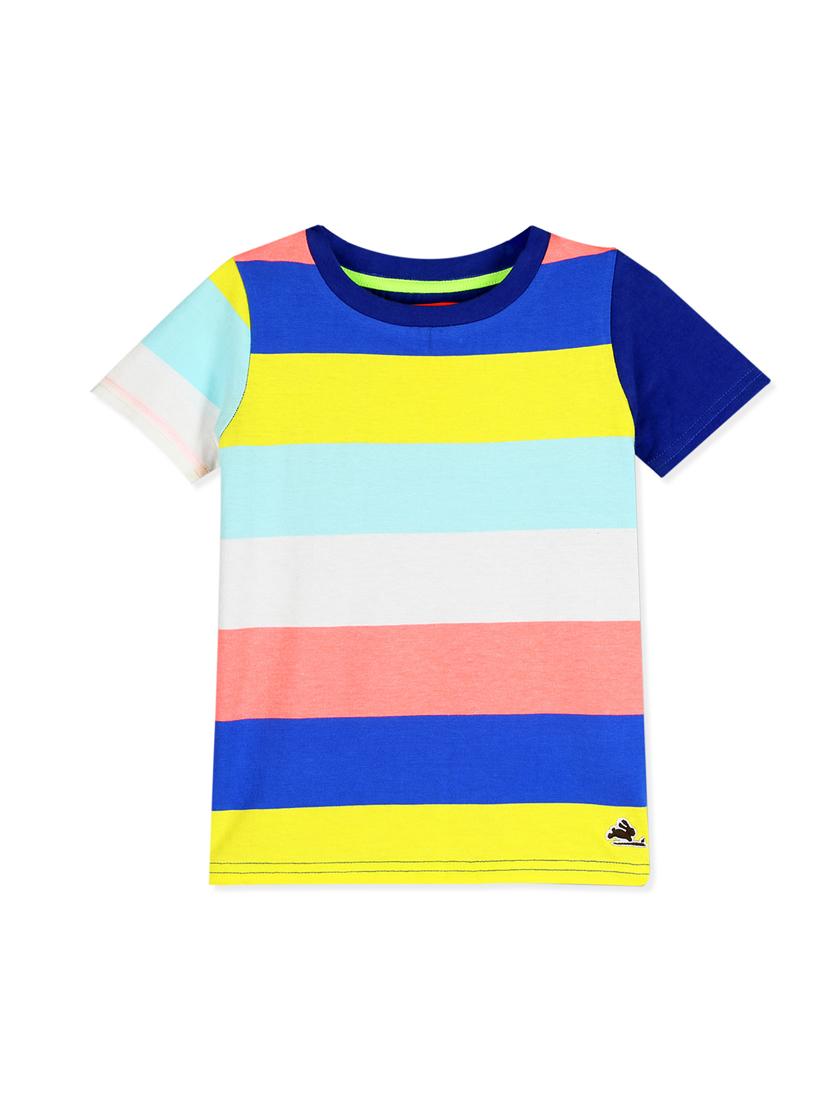 round neck color block t-shirt - 15903101 - Zoom Image - 1
