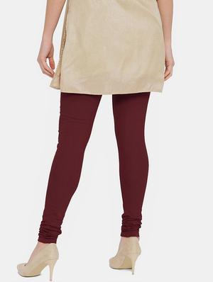 brown solid churidar - 15903131 - Standard Image - 3