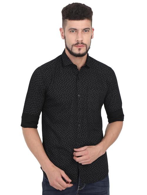 black printed casual shirt - 15903316 - Standard Image - 1
