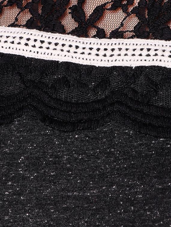high slit lace detail kurta - 15903835 - Zoom Image - 4