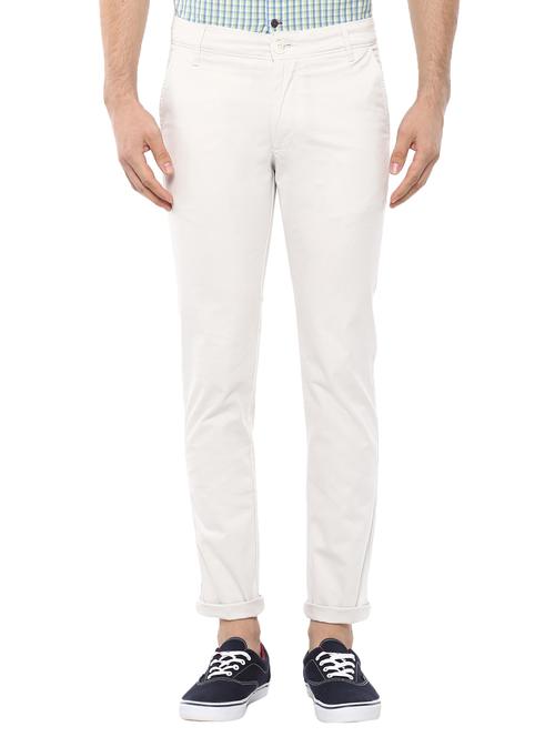 white cotton chinos - 15903849 - Standard Image - 1