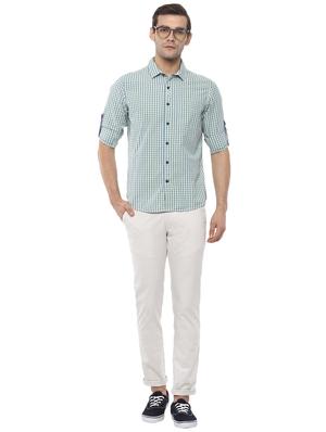 white cotton chinos - 15903849 - Standard Image - 4