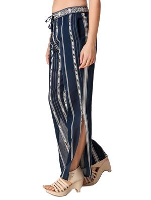 drawstring waist side slit trouser - 15904071 - Standard Image - 2