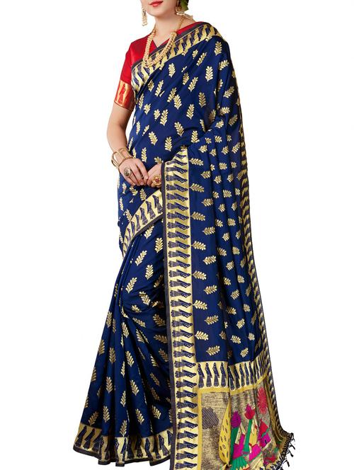 self design banarasi saree with blouse - 15904184 - Standard Image - 1