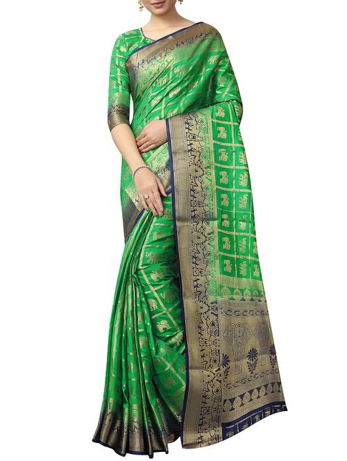 self design patola saree with blouse - 15904226 - Standard Image - 1