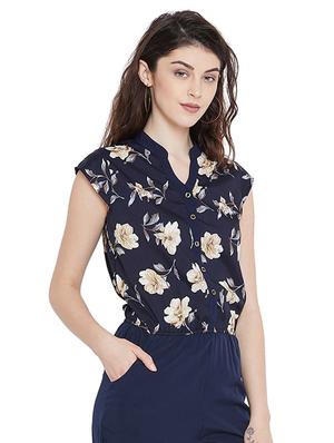 button detail floral jumpsuit - 15904242 - Standard Image - 2